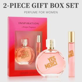Women's Two-piece Perfume Set, Fresh And Natural, Suitable For Daily Commutes, Dates, Personal Use, As A Gift, And Enhancing Professional And Soc (Option: Twopiece set)